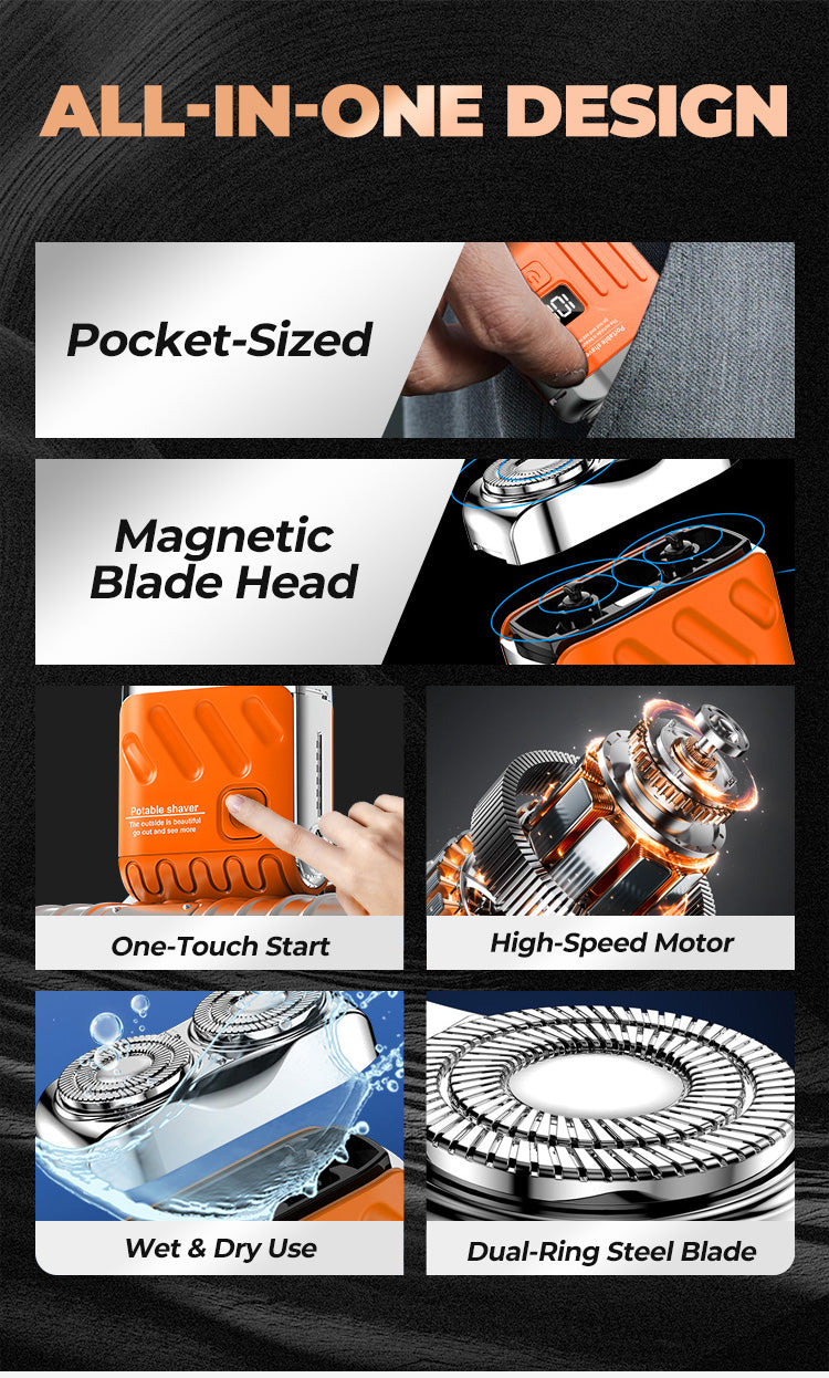 Magnetic-Head Mini Shaver